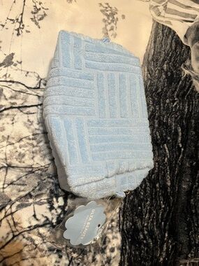 Ulta Beauty Light Blue Fuzzy Cosmetics Case New